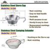 CAMPINGMOON 1pc Stainless Steel Camping Sierra Cup 310ml with 1pc Colander S-220/S-213 view 2