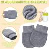 Geyoga 6 Pairs Newborn Baby Mittens No Scratch Gloves Infant Toddler Anti Scratch Essentials Unisex Cotton for 3-9 Months Girls Boys (Gray, White, Purple, Light Pink, Hot Pink, Rose Red, Solid) view 2