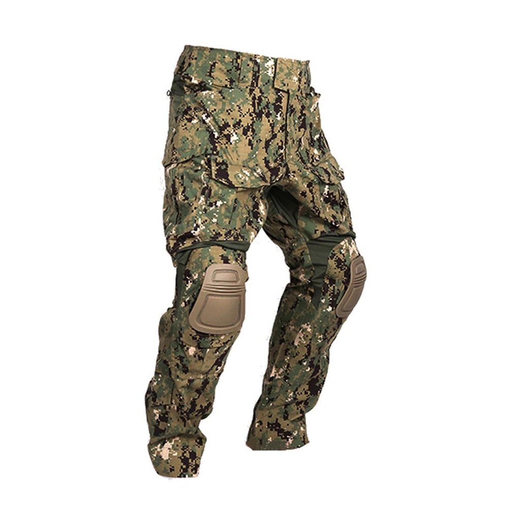 Emerson Airsoft Tactical Combat Pants Hunting BDU Gen3 Pants with Knee Pad AOR2 (XX-Large) Woodland