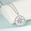 Dreamtimes Vintage Tetragrammaton Pendant Necklace Wahyeh Magical Blessed Pentagram of Solomon Amulet Stainless Steel Necklace Viking jewelry for women and men (SILVER) view 4