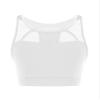 Mufeng Kids Girls Crisscross Back Crop Tops Training Bra Gym Yoga Dance Sport Bras Camisole Tanks Tops Undershirts Patchwork White 6 view 1