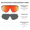 CARFIA Polarized Cycling Sunglasses for Men - 3 Interchangeable Lenses UV400/Shockproof/HD Vision CA5390 view 4