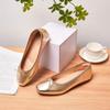 AFEETSING Women's Round Toe Ballet Flats Comfortable Bow Dressy Flats Shoes for Women (A-Gold, Numeric_8_Point_5) view 2