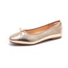 AFEETSING Women's Round Toe Ballet Flats Comfortable Bow Dressy Flats Shoes for Women (A-Gold, Numeric_8_Point_5) view 4