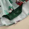 Andannby Little Sister Matching Christmas Dress Big Girl Green Santa Print Ruffle Playwear Holiday Dresses (Little Girl, 18-24 Months) view 4