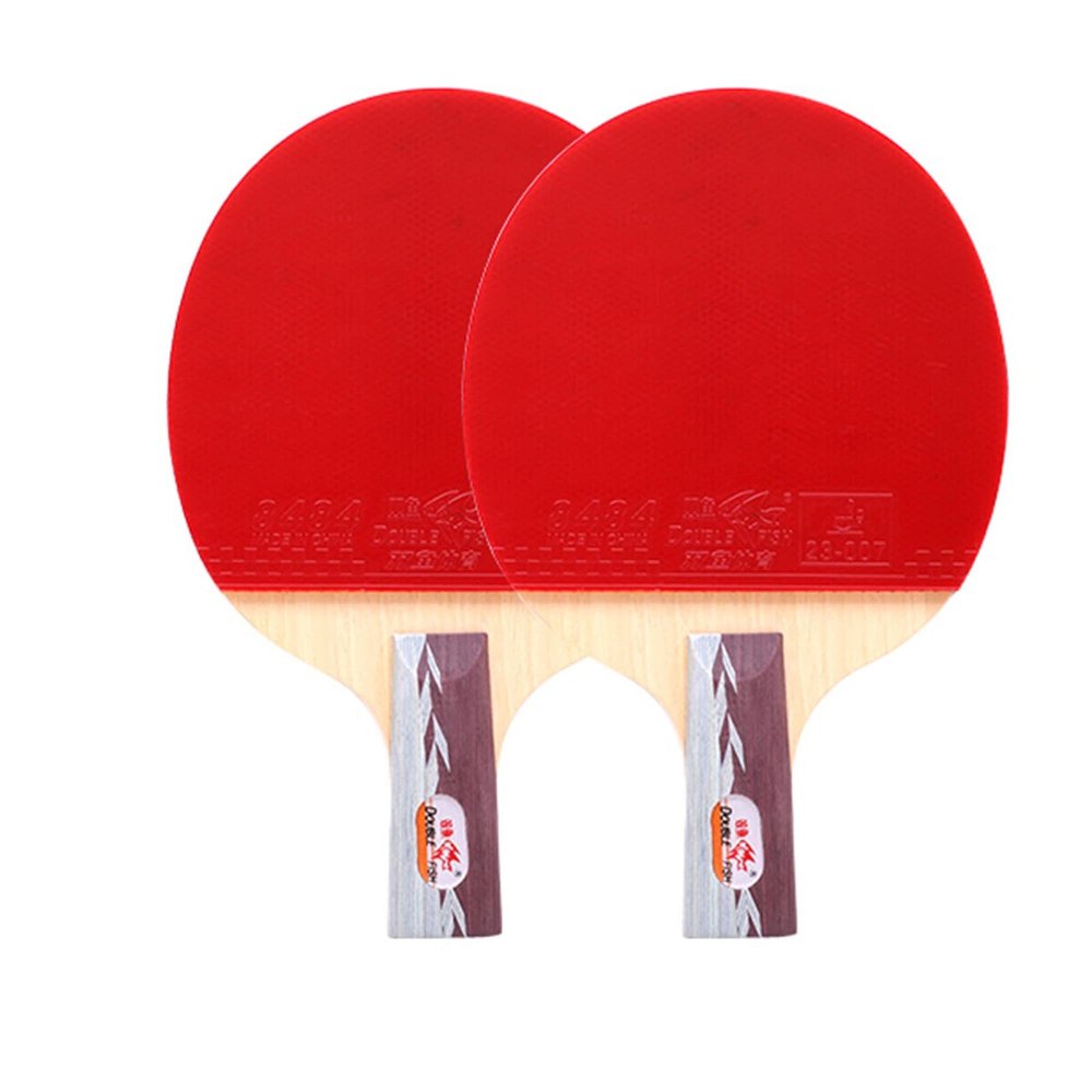 LINGOSHUN Table Tennis Bats 2 Player Set,Ping Pong Paddle Set 5 Stars,Table Tennis Racket for Family Activity, School and Sports Club/Double/B