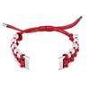 Pearl Bracelet Band: Adjustable Beaded Strap Wristband- Braided Gemstone Band Replacement Compatible with Fitbit Luxe (Red) view 1