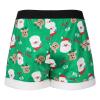 CHICTRY Mens Christmas Funny Xmas Boxer Shorts Stretchy Mid Waist Boyshorts Holiday Cosplay Shorts Hipster Green Medium view 2