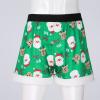 CHICTRY Mens Christmas Funny Xmas Boxer Shorts Stretchy Mid Waist Boyshorts Holiday Cosplay Shorts Hipster Green Medium view 3