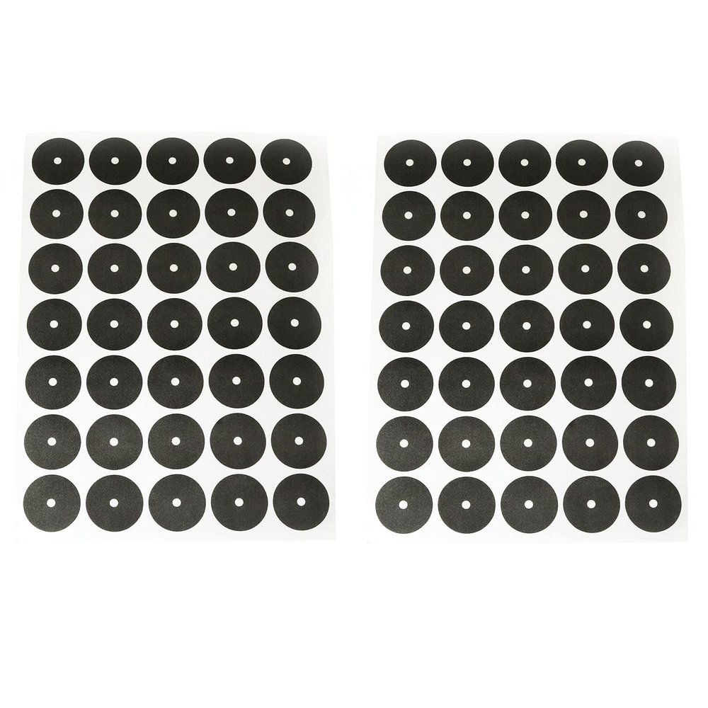 RLECS 2 Sheets Pool Table Marker Dots 35mm Dia. Black Ball Locator Sticker Snooker Pool Accessories 70pcs Spots In Total