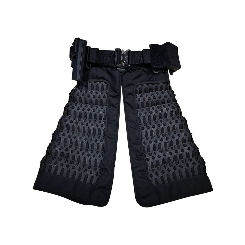PHYNEDI Tactical Skirt Armor Guards, Non-slip Handmade Classical Medieval Warrior Knight Samurai Combat Protector Defense 500D Clothing Equipment, 2Pcs (without Belt) 6 (Black) 50x51 2cm 2PJ145210BX