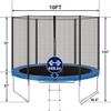 YAKEY Trampoline 10FT 12FT 14FT 15FT Recreational Trampolines with Safety Enclosure Net, ASTM Approved Combo Bounce Outdoor Waterproof Trampoline with Ladder for Kids and Family view 3