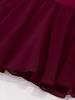 JanJean Kids Girls Figure Ice Skating Dress Long Sleeve Sparkly Rhinestone Mesh Splice Gymnastics Leotard Dress Dancewear Burgundy 8 Years view 2