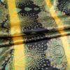100cm*148cm Soft Dress Material Charmeuse Ethnic Paisley Patchwork Satin Fabric Printed (Yellow, 2 Meter) view 2