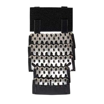 PHYNEDI Tactical Crotch Armor Guards, Non-slip Handmade Classical Medieval Warrior Knight Samurai Combat Protector Defense 500D Clothing Equipment (without Vest), 2 (Bright Silver), 19 x 26cm