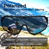 CARFIA Polarized Cycling Sunglasses for Men - 3 Interchangeable Lenses UV400/Shockproof/HD Vision CA5390 view 3
