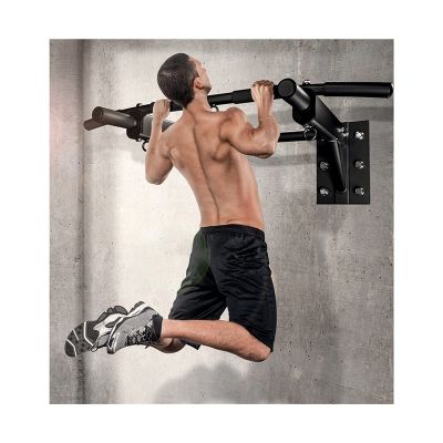 SHIJINHAO Heavy Punch Bag Wall Bracket, Fitness Equipment Sandbag Rack, Household Horizontal Bar Pull-ups for Hanging Battle Rope, Gym Accessories (Color : Black, Size : 66.5x67x28.5cm)
