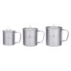 Boundless Voyage Titanium Cup with Lid Outdoor Camping Ultralight Water Tea Coffee Mug 200ML/300ML/450ML (3 Pcs (200+300+450ml)) view 1