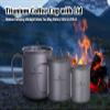 Boundless Voyage Titanium Cup with Lid Outdoor Camping Ultralight Water Tea Coffee Mug 200ML/300ML/450ML (3 Pcs (200+300+450ml)) view 2