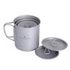 Boundless Voyage Titanium Cup with Lid Outdoor Camping Ultralight Water Tea Coffee Mug 200ML/300ML/450ML (3 Pcs (200+300+450ml)) view 4