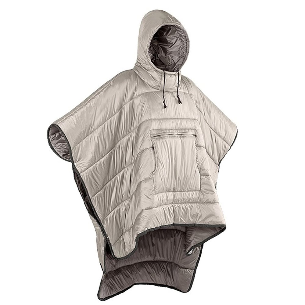 Hoodie Quilted Warm Poncho-Wearable Thermal Blanket-Windbreaker Coat Cloak-Camp Sleeping Bag Lightweight For Unisex