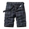 Casual Cargo Plaid Shorts for Men Print Twill Cotton Tactical Work Shorts Stretch Comfor t Summer Outdoor Shorts (Black,29) view 1