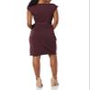 Amazon Essentials Women's Classic Cap Sleeve Wrap Dress (Available in Plus Size), Burgundy, X-Large view 2
