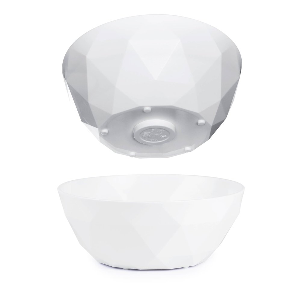 silwy Super Magnetic Bowl (Set of 2) High-Tech Plastic - Perfect for Camping, Caravaning and Boating - Non-Slip Crockery Stackable Without Any Rattling