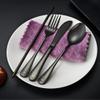Boulder Bee | Travel Utensils Set | Reusable Camping Cutlery Set | Stainless Steel Flatware Set | Portable Silverware Set with Case | Includes Knife/Fork/Spoon/Straw/Cleaning Cloth/Case (Black) view 4