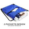 BuyAgain Drawstring Backpack Sports Water Resistant String Bag Sport Gym Sackpack for Women Men Large with Zipper, Royal view 4