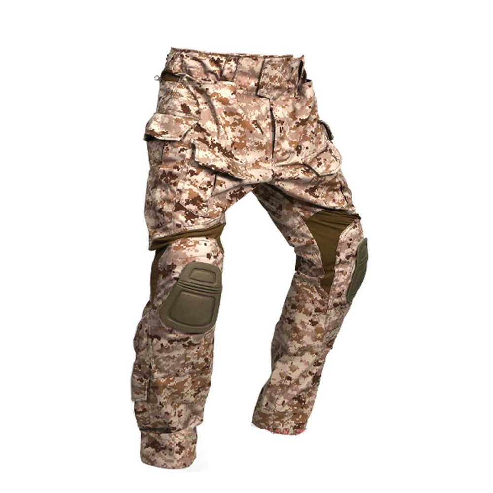 Emerson Airsoft Tactical Combat Pants Hunting BDU Gen3 Pants with Knee Pad AOR1 (Medium), Black