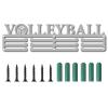CREATCABIN Medal Holder Sport Volleyball Words Awards Display Stand Wall Rack Mount Hanger Decor for Champions Home Badge 3 Rung Medalist Running Gymnastics Over 60 Medals Games 15.7x4.2inch view 2