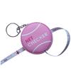 Scoring Right Tennis Net Height Mini Measuring Tape and Keyring, Portable 59 Inch Flexible Measuring Tape for Measuring Tennis Net Height, Pink view 1