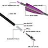AMEYXGS 34 Inch Carbon Arrows 400 Spine Hunting Arrows with Removable Tips and 4 Turkey Feather Target Practice Arrow for Compound & Recurve & Long Bow 6/12 Pcs (Pueple, 12 pcs) view 3