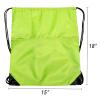BuyAgain Drawstring Backpack Sports Water Resistant String Bag Sport Gym Sackpack for Women Men Large with Zipper, Apple Green view 3