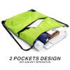 BuyAgain Drawstring Backpack Sports Water Resistant String Bag Sport Gym Sackpack for Women Men Large with Zipper, Apple Green view 4