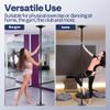 VIVOHOME 45mm Portable Spinning Dance Stripping Pole for Home Fitness Black view 2