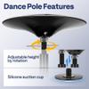 VIVOHOME 45mm Portable Spinning Dance Stripping Pole for Home Fitness Black view 3