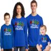 Merry Christmas Trees Leopard Buffalo Plaid Matching Family Toddler Girl Boy Long Sleeve Shirt view 2
