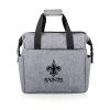 Picnic TIME NFL New Orleans Saints On The Go Lunch Bag - Soft Cooler Lunch Box - Insulated Lunch Bag, (Heathered Gray) view 1