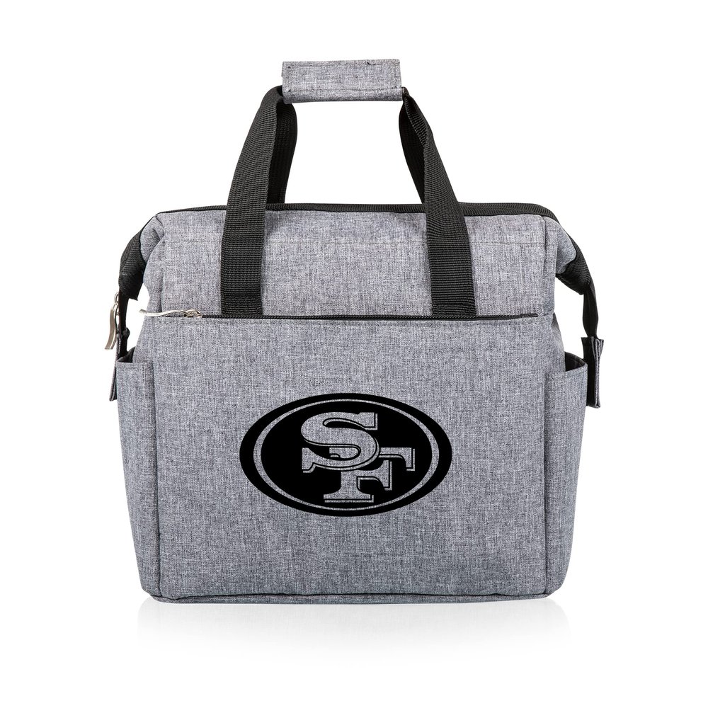 Picnic TIME NFL San Francisco 49ers On The Go Lunch Bag - Soft Cooler Lunch Box - Insulated Lunch Bag, (Heathered Gray)