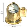 Antique Vibes Sailor Brass Compass Ship/Boat Gimbals Binnacle Oil Lamp Floating Dial Collectible, Father Gifts, Travelling Equipment view 2