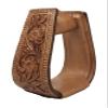 CHALLENGER Horse Saddle Stirrups Horse Western 5" Wide Saddle Floral Tooled Tan Leather Covered Stirrups 51173NT view 3
