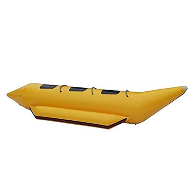 Heavy Duty Inflatable Banana Towable Tube for Boating with 3 Seats and Electric Blower