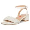 Steve Madden Girls Shoes Oppal Heeled Sandal, White, 4 view 1