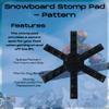 FRESHe Snowboard Stomp Pad - Snowflake Spike Pattern - Specialized Stomp Pad Designed for Better Grip & Adhesion to Snowboards - Black view 2