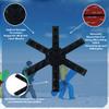 FRESHe Snowboard Stomp Pad - Snowflake Spike Pattern - Specialized Stomp Pad Designed for Better Grip & Adhesion to Snowboards - Black view 4