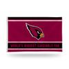 Rico Industries NFL Arizona Cardinals World's Biggest Fan 3' x 5' Banner Flag 3' x 5' Banner Flag Single Sided - Indoor or Outdoor - Home Dcor view 1