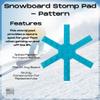 FRESHe Snowboard Stomp Pad - Snowflake Spike Pattern - Specialized Stomp Pad Designed for Better Grip & Adhesion to Snowboards - Teal view 2