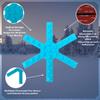 FRESHe Snowboard Stomp Pad - Snowflake Spike Pattern - Specialized Stomp Pad Designed for Better Grip & Adhesion to Snowboards - Teal view 4